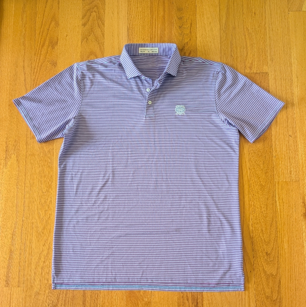 Holderness & Bourne Purple & Blue Stripe Polo Shirt XL